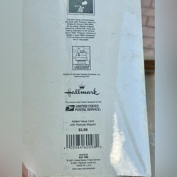 Hallmark added value card with Snoopy‘s magnet set of 3 packages, sealed vintage - Picture 2 of 3